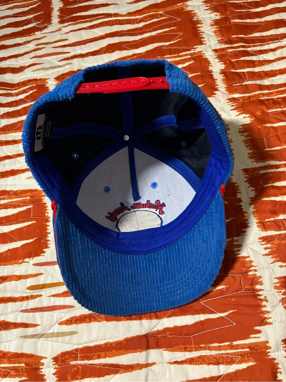 Vintage-Style Nashville Sounds Blue Corduroy Baseball Cap (snapback)